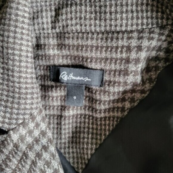 Double Breasted Houndstooth Long Blazer Vest Sz 0/Small - Picture 2 of 11